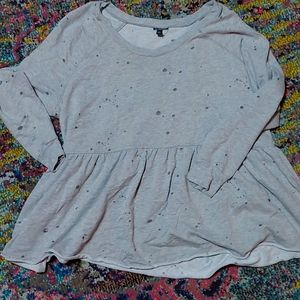 Torrid grey burnout long sleeve top